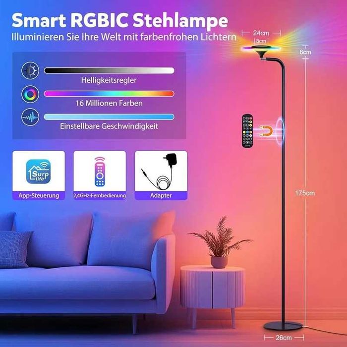 Lampă de podea LED RGB