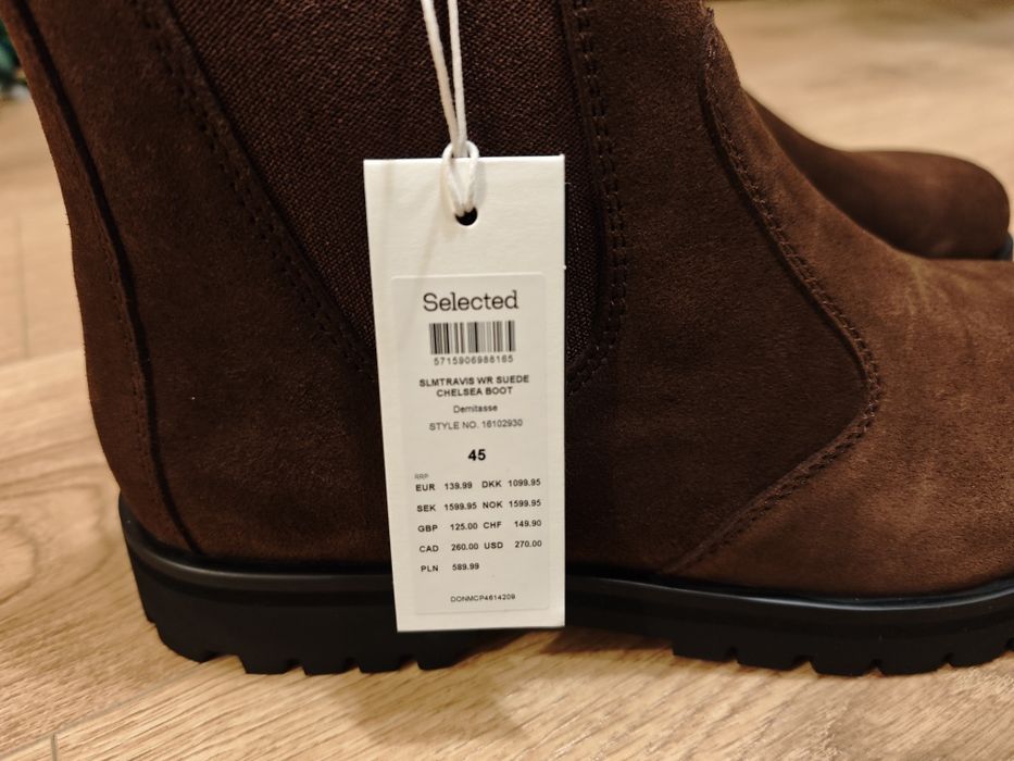 Ghete model Chelsea, piele naturala