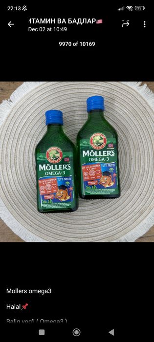 Mollers omega 3 (baliq yog'i)