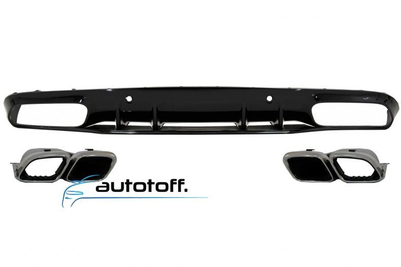 Difuzor C-Class C205 A205 compatibil cu Mercedes (14-19) Chrome C63S