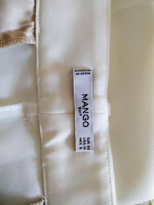 Широкие белые брюки, Mango