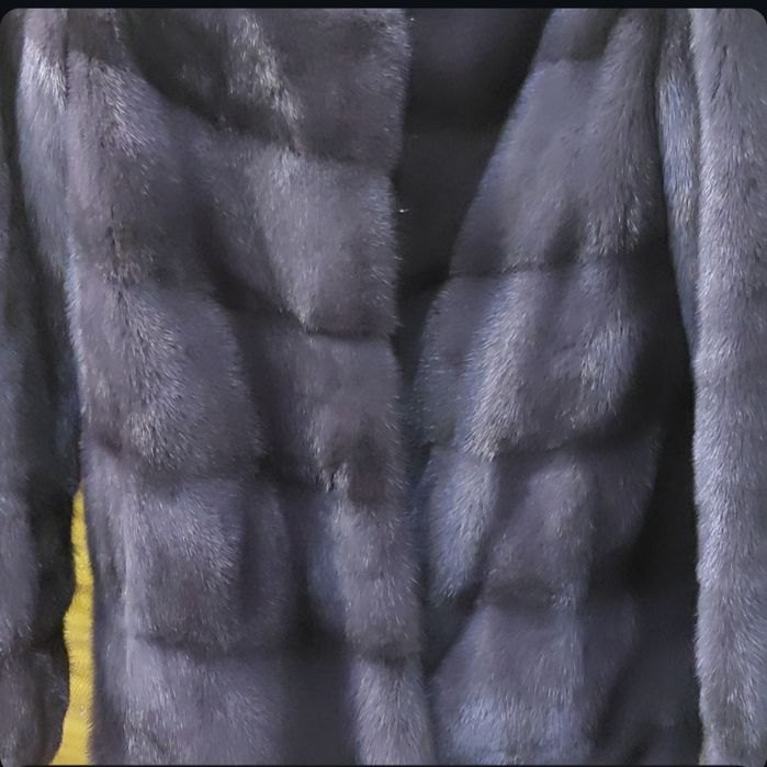 Норковая шуба цвет графити