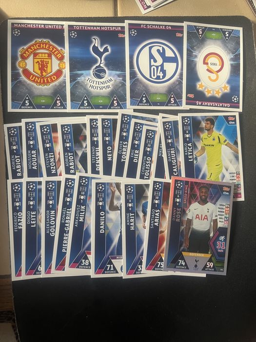 Cartonase match attax 2018/19 neymar/mbappe etc champions league
