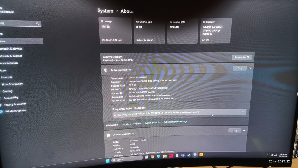 Unitate gaming MSI Aegis 3