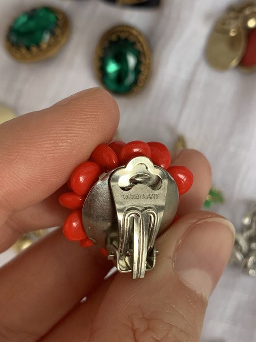 Винтажные клипсы и серьги