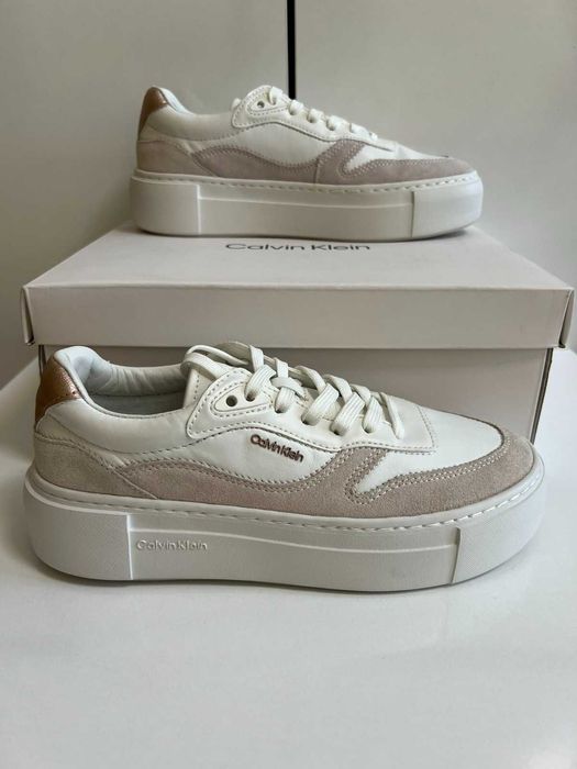 Нови дамски маратонки CALVIN KLEIN - Ff Cupsole Lace Up, 37 размер