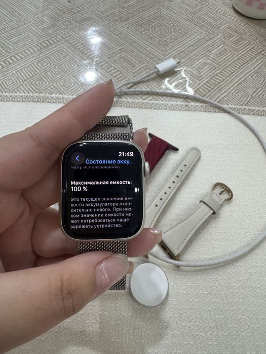 Apple watch series 9, 100% аккумулятор