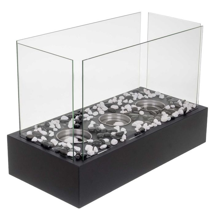 Преносима Биокамина 45х30х21 Бездимна, стомана на биоетанол био Камина