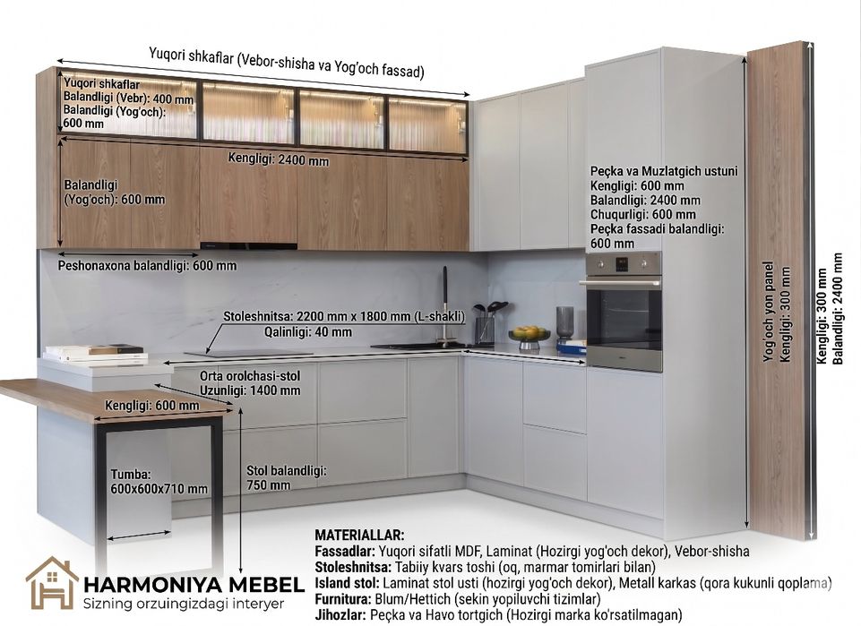 Zamonaviy dizayn va yuqori sifat uyg'unligi