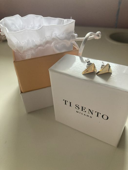 Сребърни обеци Ti Sento Milano - сребро позлата
