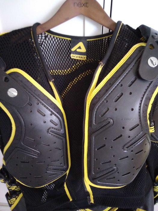 Platoșă protecție moto ACERBIS cu plasă și maneci, XL, Negru/Galben - Ca NOUĂ
