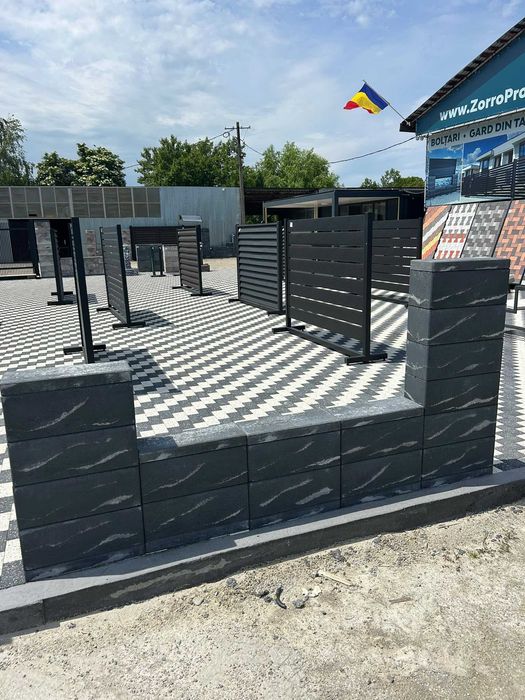 Bolțari de Gard Moderni și Stâlpi | Elemente Finisate / Splitați | Calitate Premium