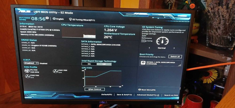 Kit Intel I7-6700k 4GHz + Asus Z170-K + SSD Intel 240GB