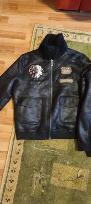 Cojoc Geaca iarna imblanit model deosebit aviator cu model spate L, XL