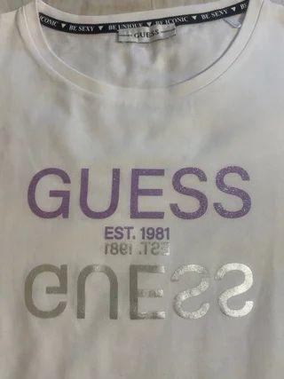 Бяла тениска Guess