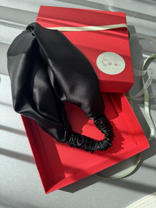 Копринена диадема.  Лента за глава от 100% естествена коприна