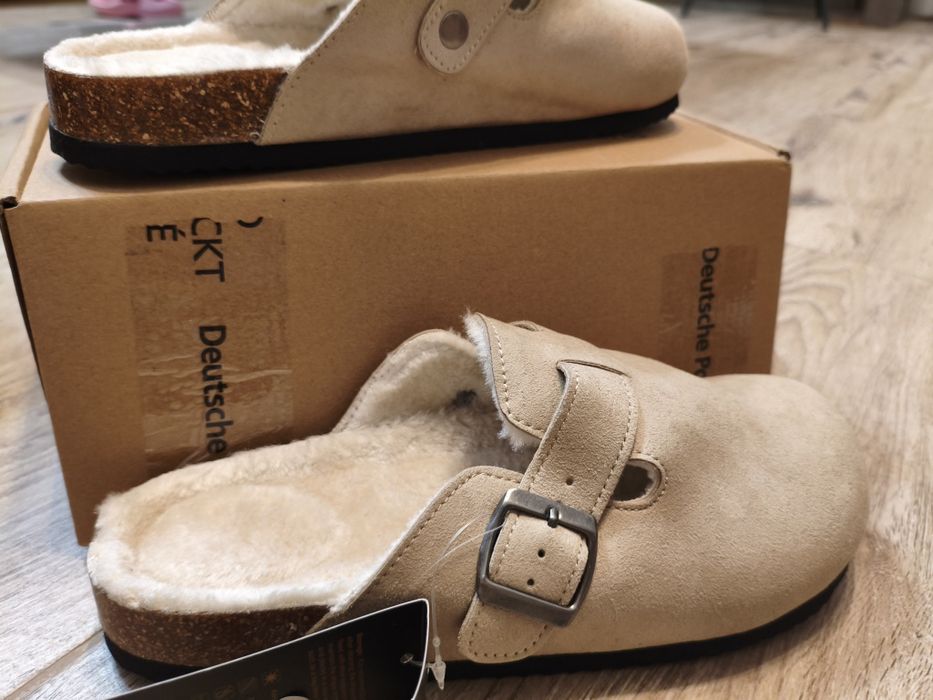 Clogs damă îmblăniți – confortabili moderni– culoare apricot – mărimea