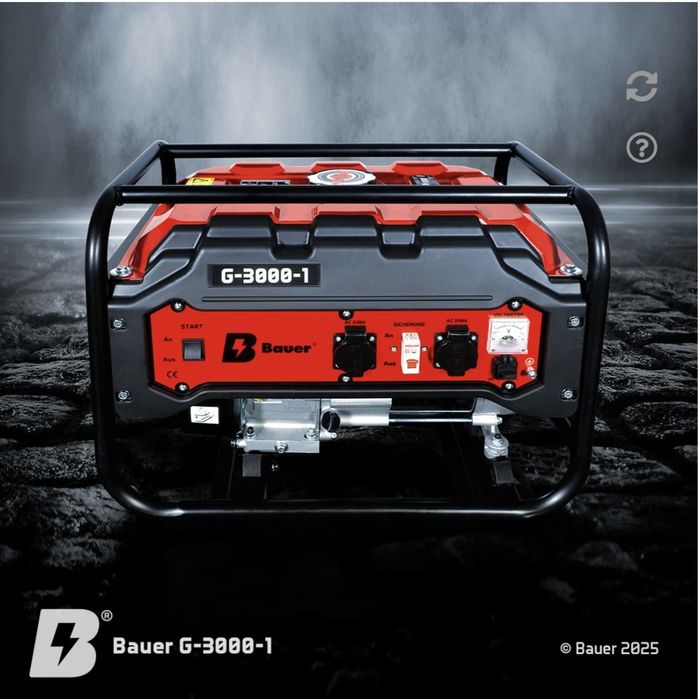 Generator BAUER G-3000-1 (3.3 kW) cu AVR – NOU, SIGILAT