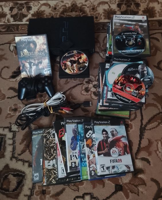 Play Station 2 и куча дисков