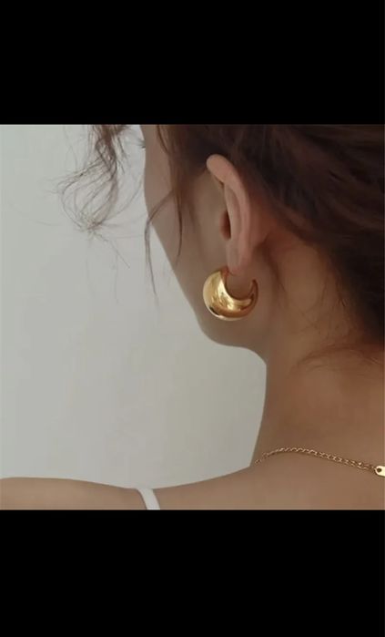 Сребристи чънки обеци/обици