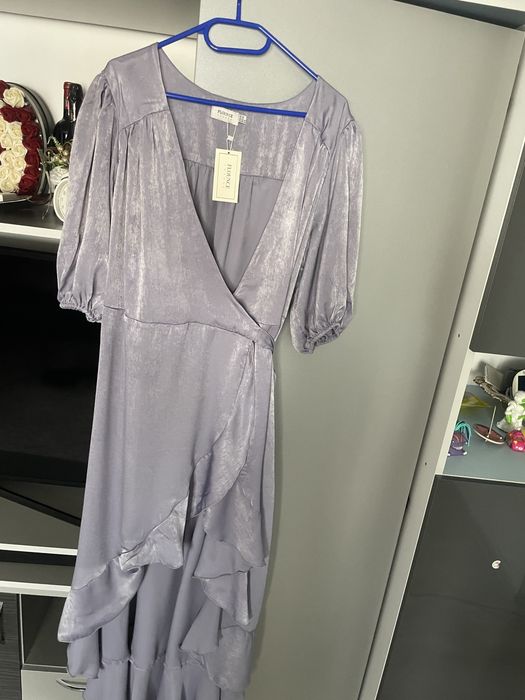 Rochie matase satinata  Flounce London