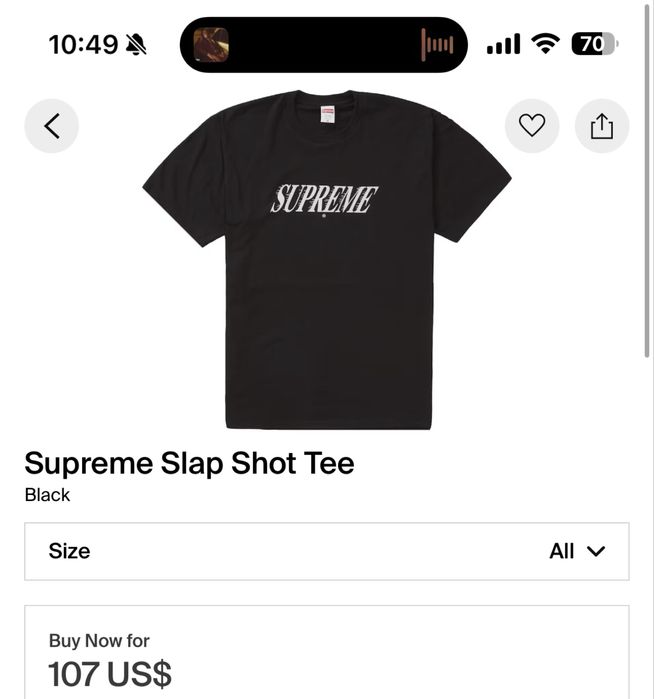 Supreme Slap Shot Tee