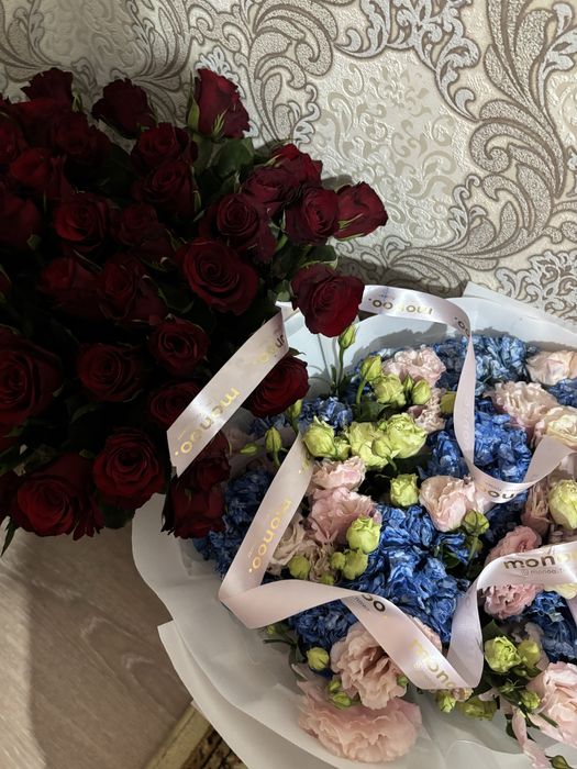 51 шт роза и гартензия