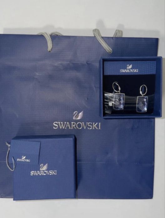 Cercei Swarovski Cristal Tanzanite