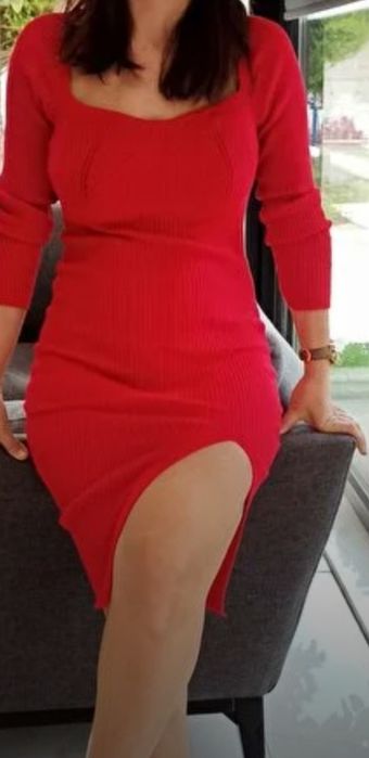 Rochie tricotata S-Lrosie