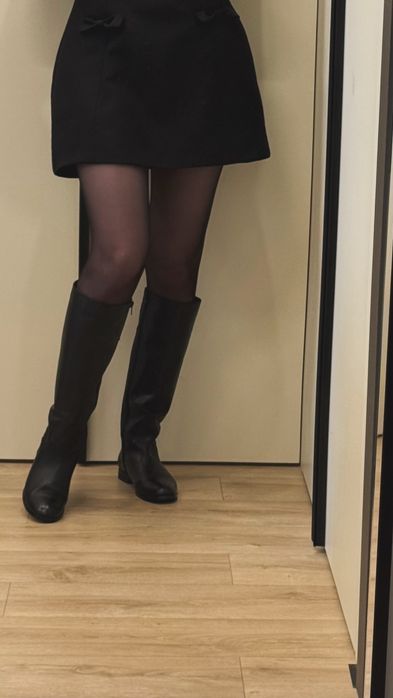 Сапоги демисезонные, кожаные