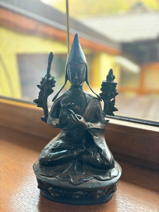 Statuetă Buddha Tsongkhapa/Budha/bronz patinat/30cm.