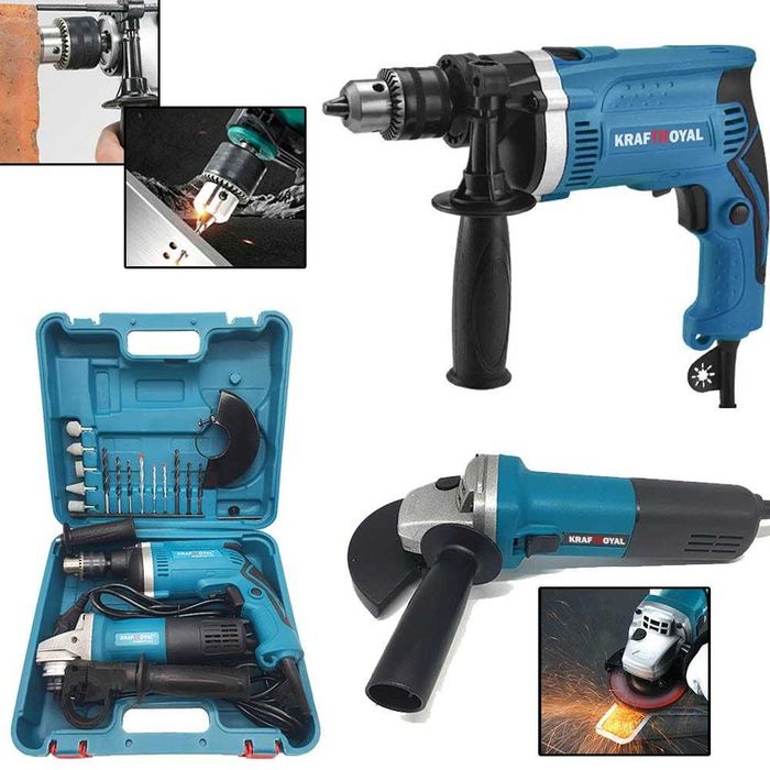 Безчеткови Акумулаторни Машини – Гайковерт+Ъглошлайф 36V