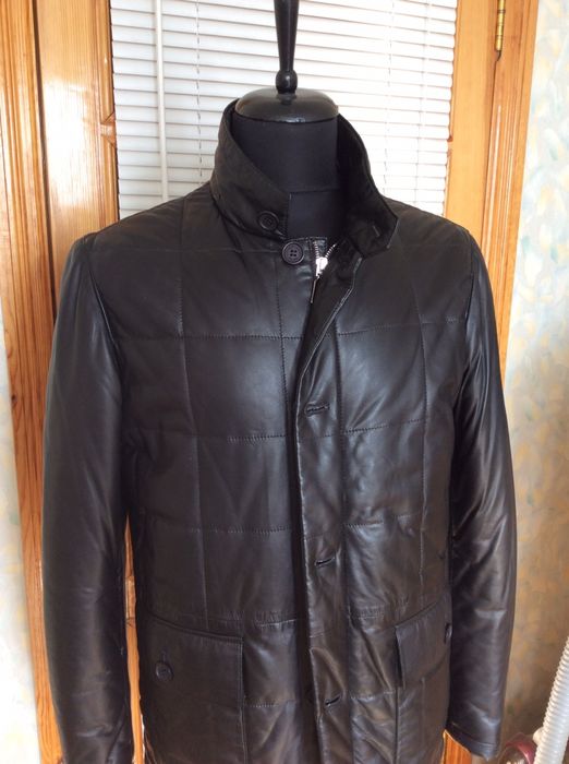 Мужская кожаная куртка 62 размера