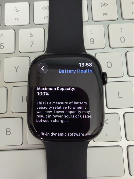 Ceas Apple Watch Series 10 GPS 46 mm Jet Black, Battery Health 100%, Garanție Apple până în 23.11.2026, Ca Nou