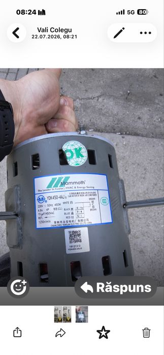Vand motor de ventilator pumpa Mammoth unitate interioara