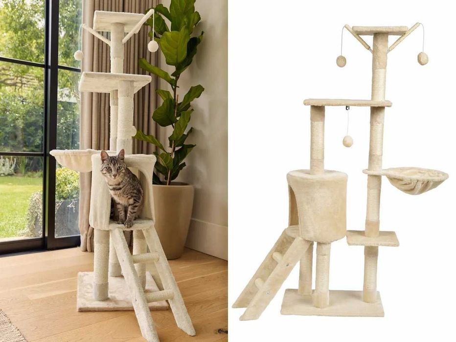 НОВИ! Котешка катерушка драскалка 139см 5 нива