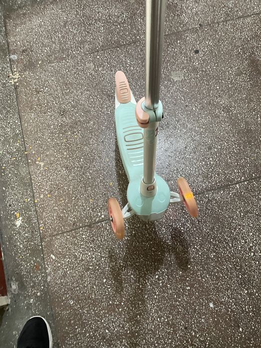 Trotinetă copii 3 roți, stabilă, culoare verde-mentă/roz