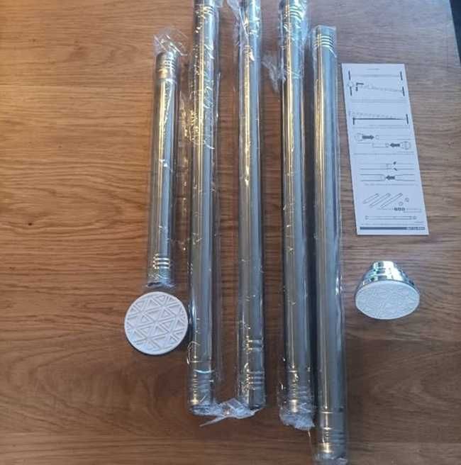 НОВИ! Телескопични корнизи за баня, различни размери и цветове