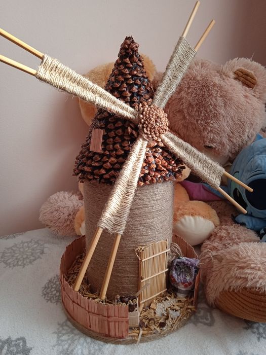 Moară de vânt handmade decor