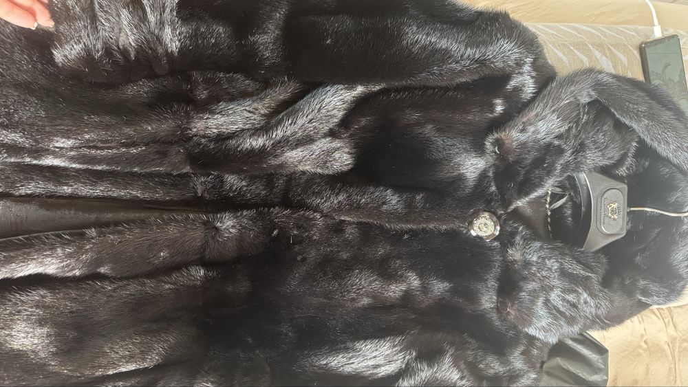 Норковая шуба цельная