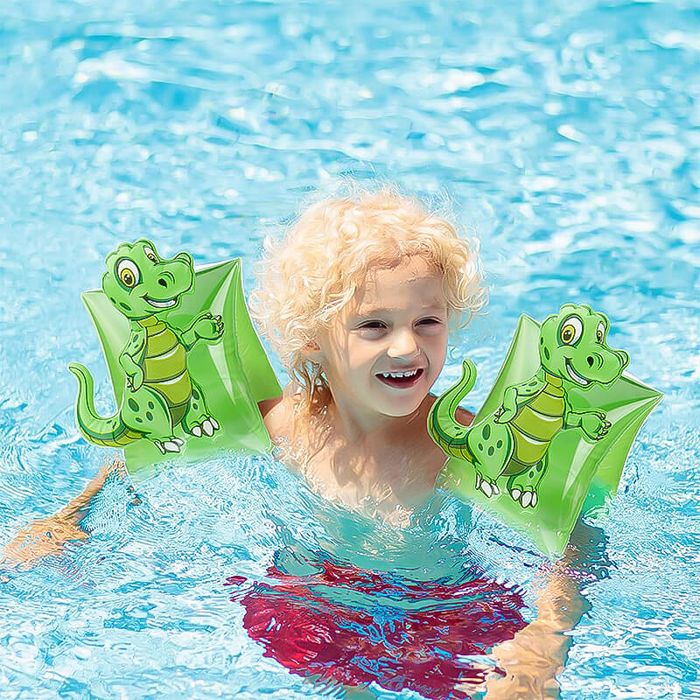 Детски надуваеми ръкавели/пояс плуване 3D еднорог, риба, ягода, дино