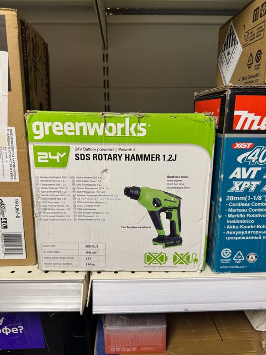 Перфоратор Greenworks 24V новый продаю так как был возврат