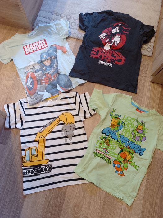 Голям лот тениски с къс ръкав 134 р.