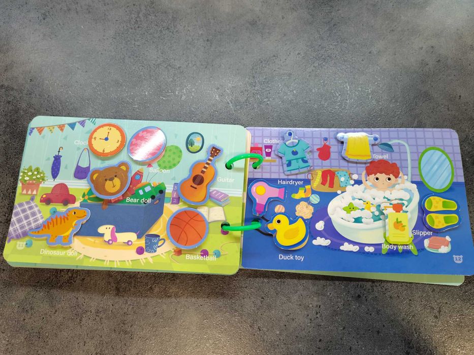 Тиха книжка по метода на Монтесори с подарък рисунки и пастели.