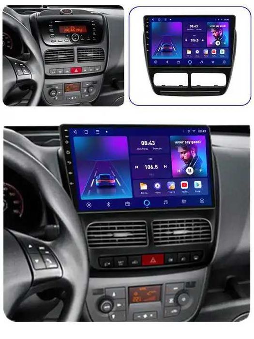 NAVIGATIE Android 14 Opel Combo Fiat Doblo 2010-2015 1/8 Gb + CAMERA