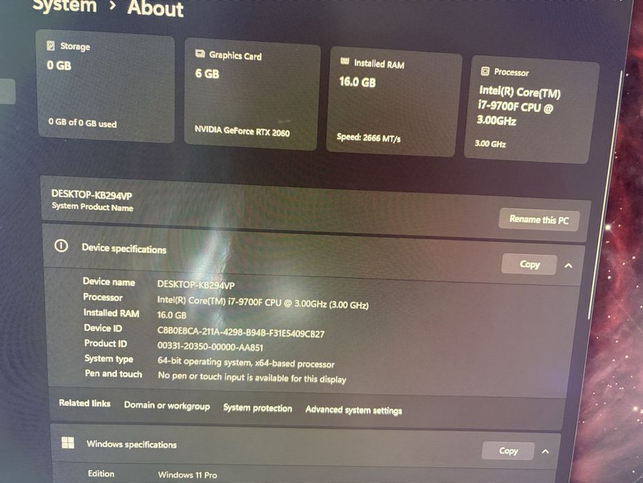 PC gaming i7 9700