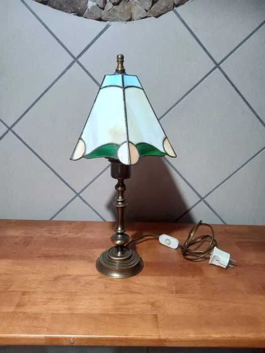 Veioza din bronz cu abajur Tiffany