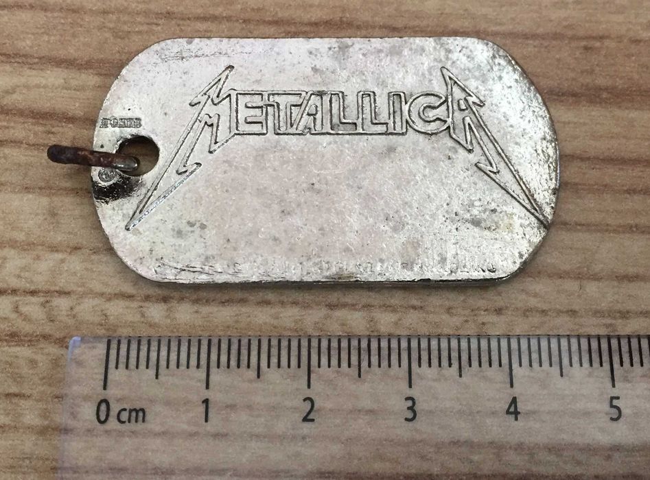 Сребърна плочка медальон на Металика Metallica
