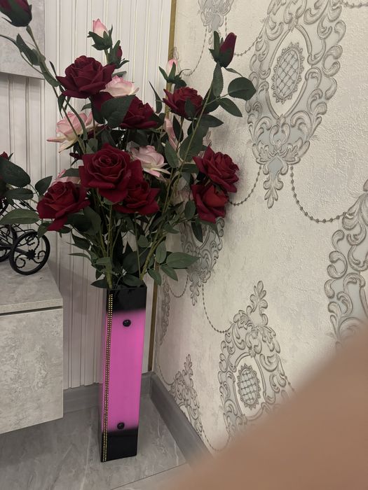 Роза искуственная с ваззой