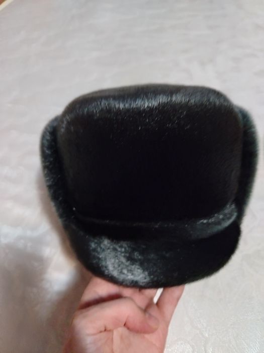 Мех нерпы шапка  мужская